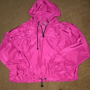 Cropped pink Windbreaker